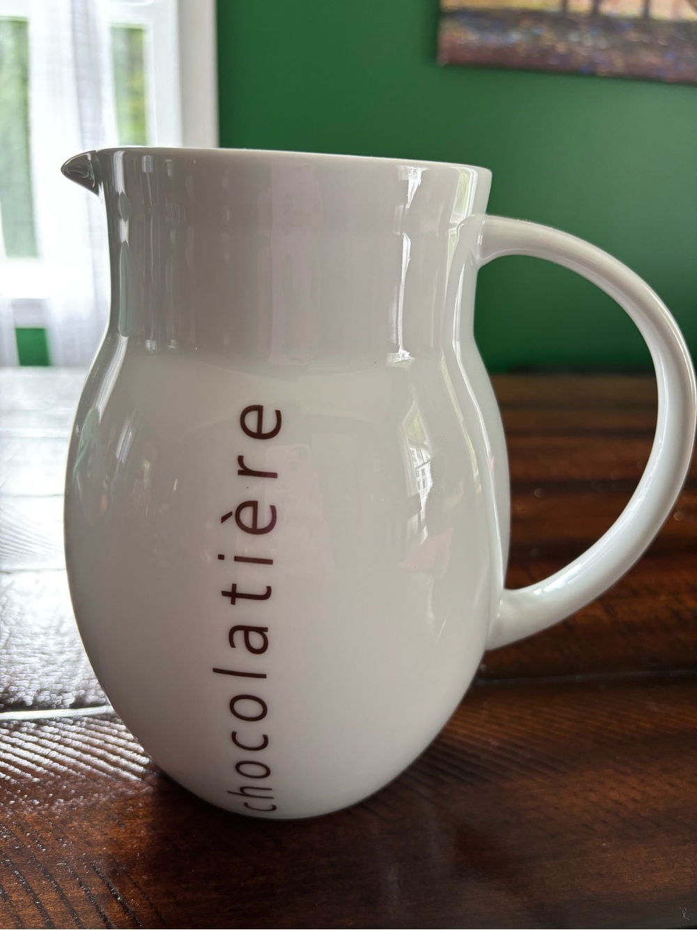 White Ceramic Chocolate Pitcher